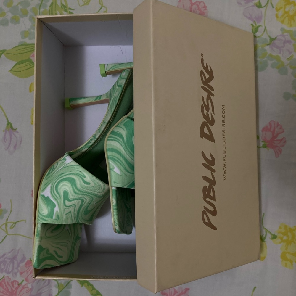 Brand new swirly heels.